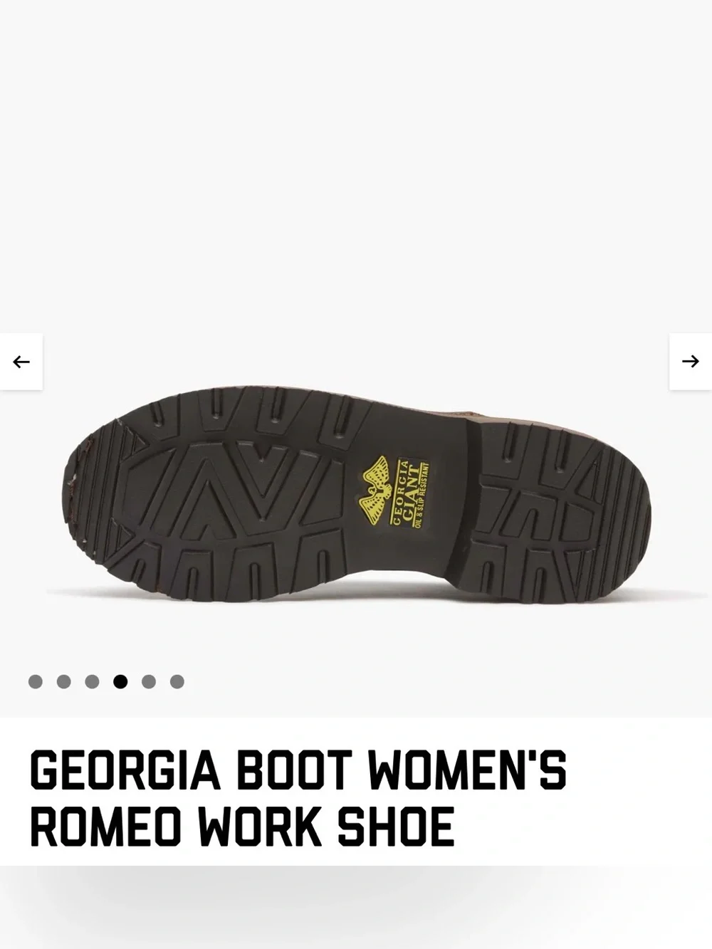 NWT Georgia Boot Women’s Romeo Work Shoe  Brown Sz 9.